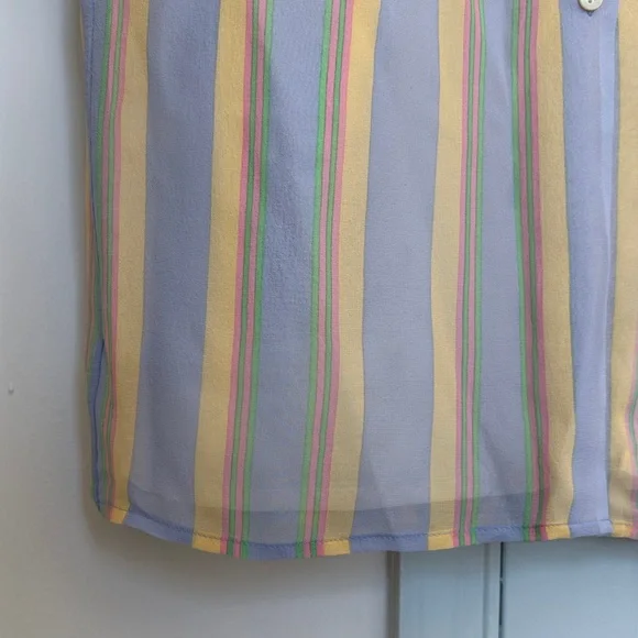 Ralph Lauren Women's Stripe Silk Shirt Dress - 12 - Picture 5 of 14